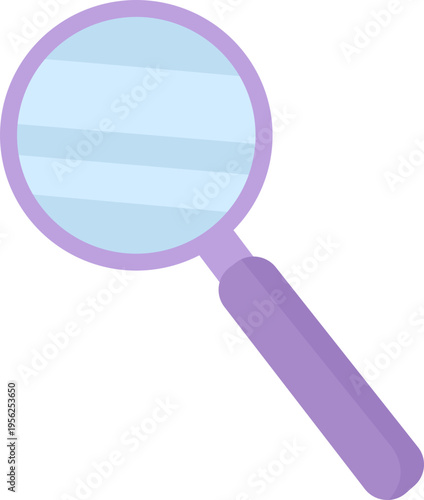 Purple magnifying glass