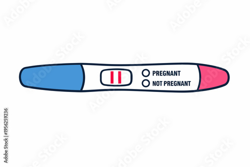 Positive pregnancy test with two red lines indicating pregnant result