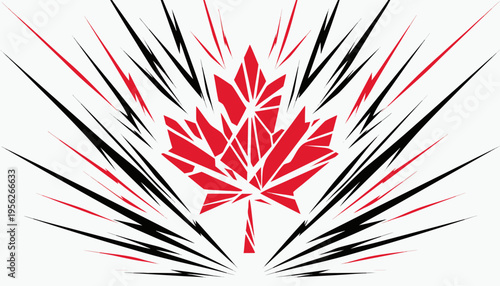 Canada Flag Sparklers Background with Fireworks for New Year, Christmas, and Canada Day Celebration.eps