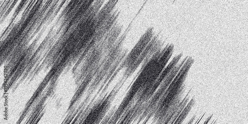 Abstract textured streaks and diagonal brushstroke-like elements in grayscale, conveying motion and artistic expression for dynamic backgrounds and design