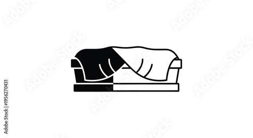 Black and White Coffin Icon Vector