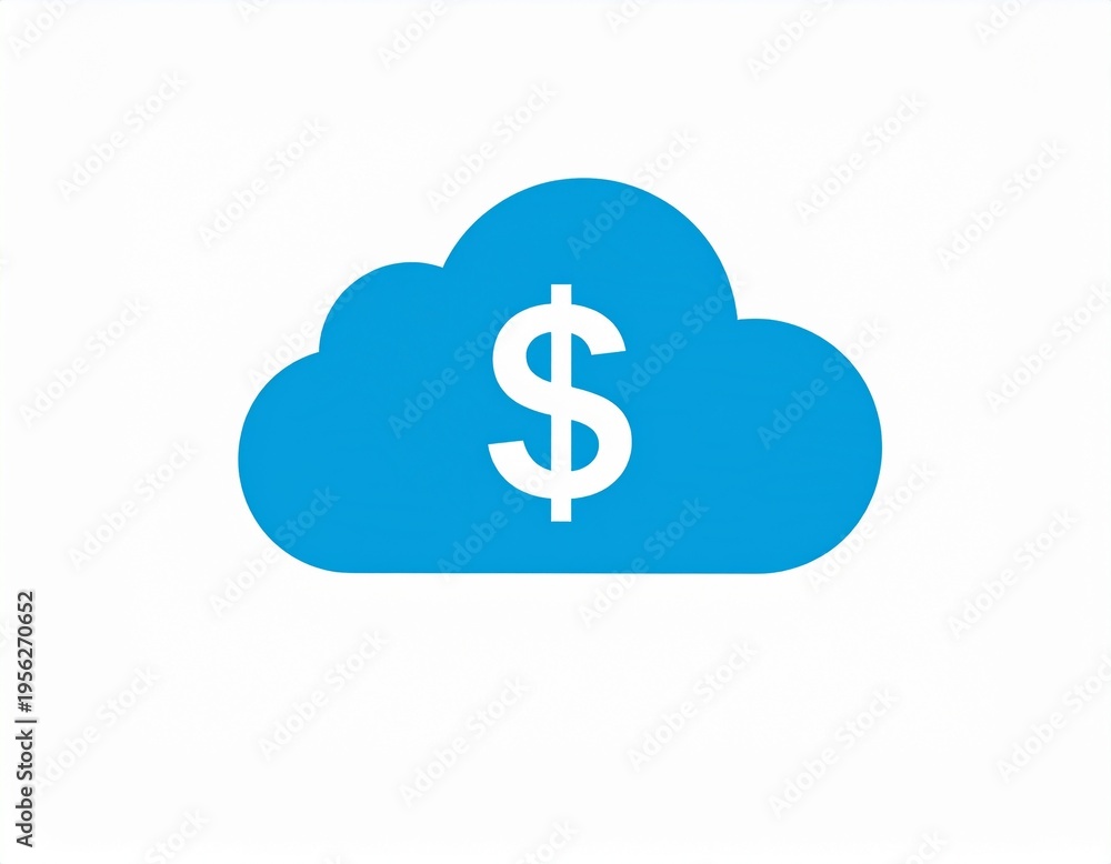 Fototapeta premium Cloud Revenue Business Icon
