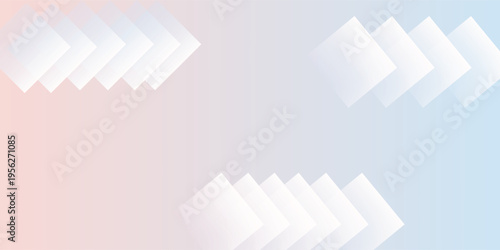 Pastel pink and blue blur backdrop with transparent shapes square. Light gradient vector banner. Background abstract purple sky. Soft blurred light bg. Pastel gradation water cover design