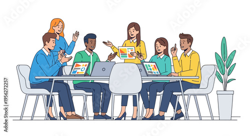 Diverse Team Collaborating on New Ideas