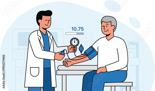 Healthcare Provider Measures Patient Blood Pressure