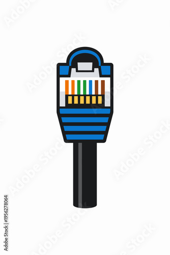 Colorful parking meter with a handle and a display screen showing various colored bars on a white background
