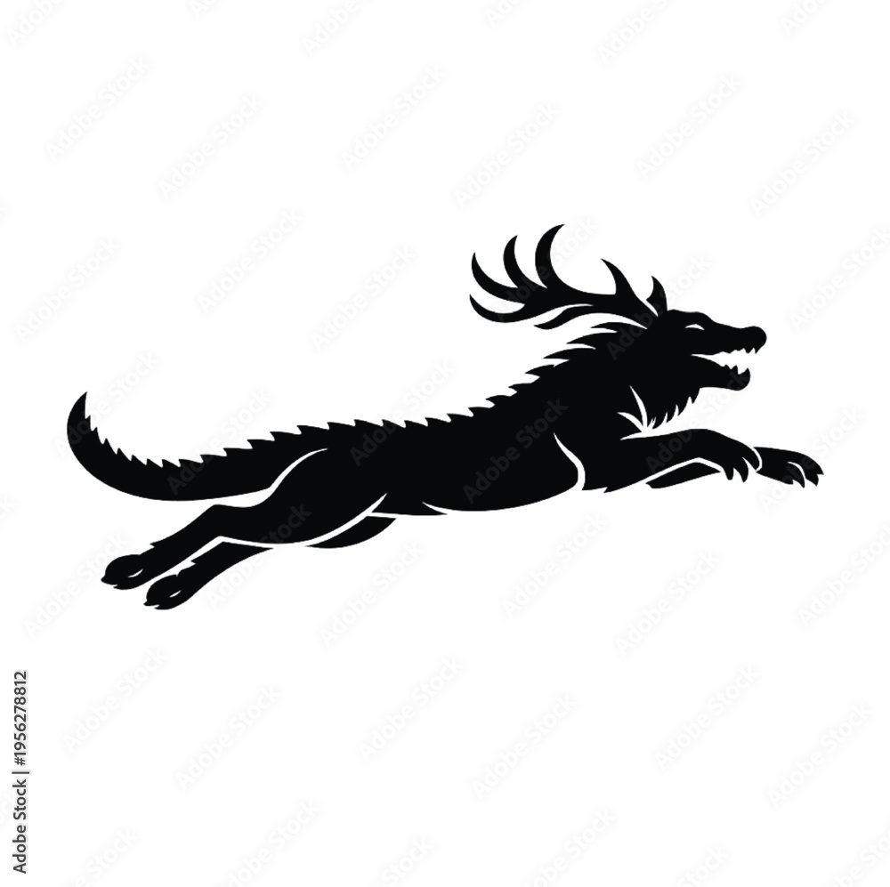 Fototapeta premium Vector illustration of a dragon