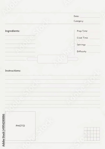 Recipe Journal Notebook	