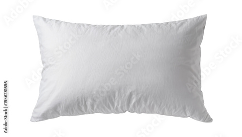 Isolated comfortable soft white bed pillow with cotton cover for sleeping and rest