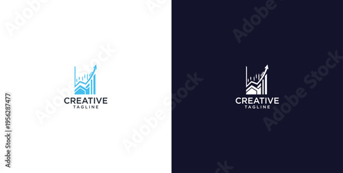 pen and speech bubble logo design, consulting, finance and business logo