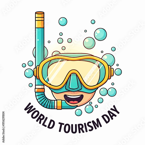 World Tourism Day Celebrates Snorkeling Gear and Smiling Diver