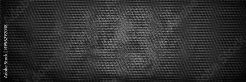 Black and White Halftone Grain Texture Background with Distressed Polka Dot Pattern and Vintage Grunge Gradient Overlay. vector illustration