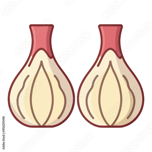 Double Garlic Bulb Vector Icon