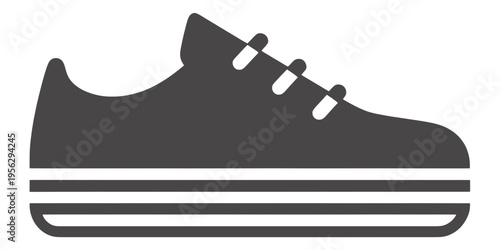 Gray Sneaker Outline Line Icon
