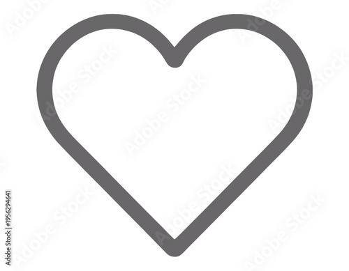 Hollow Heart Outline UI Icon