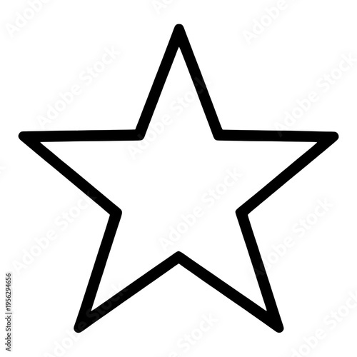 Hollow Star Outline Line Icon