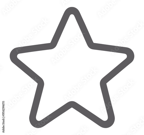 Hollow Star Outline UI Icon