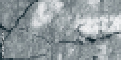 Abstract grayscale pixelated texture with diagonal lines and soft light patterns for digital backgrounds