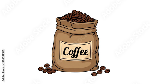 Coffee Shop Culture Icon Set, Minimal Vector Line Art, Espresso Machine, French Press, Coffee Bean, Takeaway Cup, Croissant, Cafe Breakfast, Hot Drink