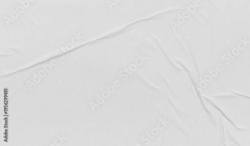 crumpled paper texture overlay effect PNG, white paper wrinkled poster template ,blank glued creased paper sheet mockup.white poster mockup on wall.