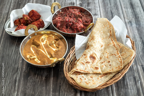 Indian food Thali combinations Indian-style meal with chicken