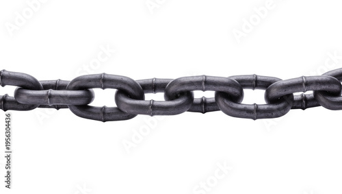 Foto Isolated strong heavy industrial metal chain link connection symbolizing power a