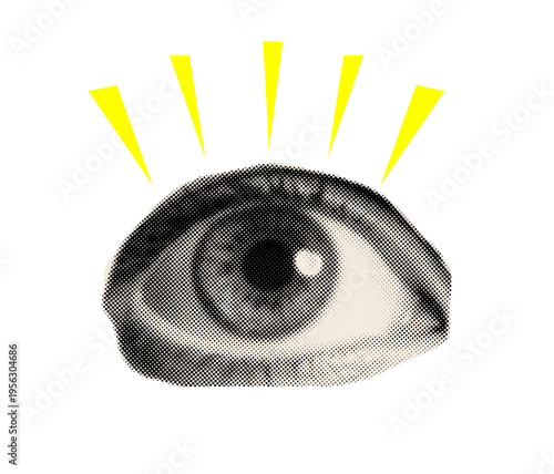 Фотография Human eye in halftone style