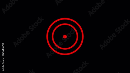 Target Object Animation, Aim Focus Goal Achievement Motion Graphic Loop