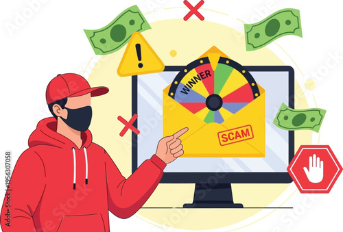 Beware of online scams and fake prize giveaways, protect yourself from fraudulent schemes and deceptive practices that aim to steal your money
