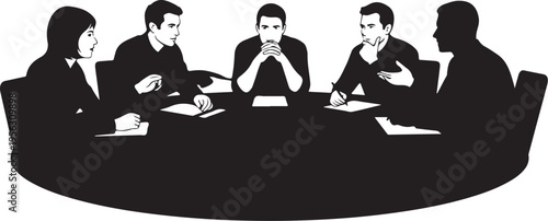 Business team meeting in a conference room setting discussion