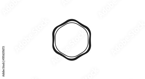 Black and White Hexagonal Metal Nut.