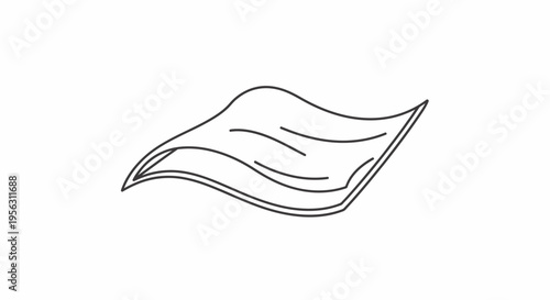 Black and White Leaf Illustration Design.
