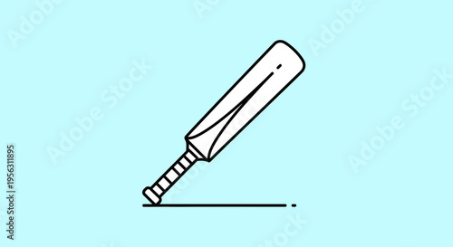 Screwdriver Tool Isolated Simple Line Art.