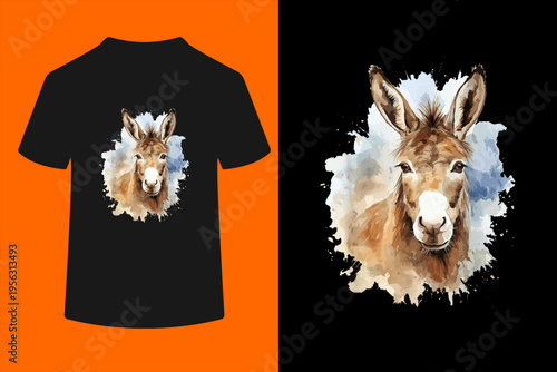 Donkey Lovers Design Pop Art Donkey T-Shirt
