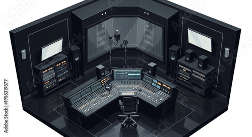Detailed View of a Miniature Recording Studio Setup.