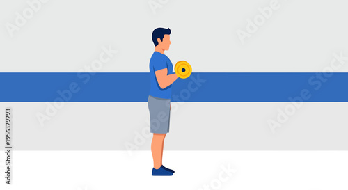 Man running with health focus in fitness class outdoors in morning