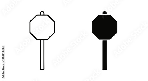 Vector illustration of stop sign icon set, road traffic sign vector illustration on a transparent background