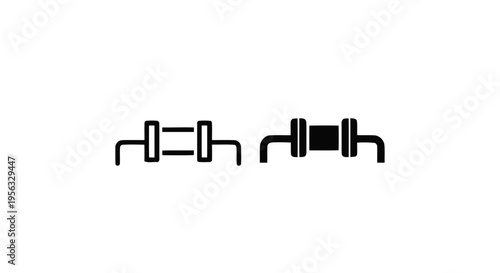 Vector illustration of resistor electronic component icons on a transparent background