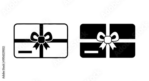 Vector illustration of gift card icon set, vector illustration of present cards on a transparent background