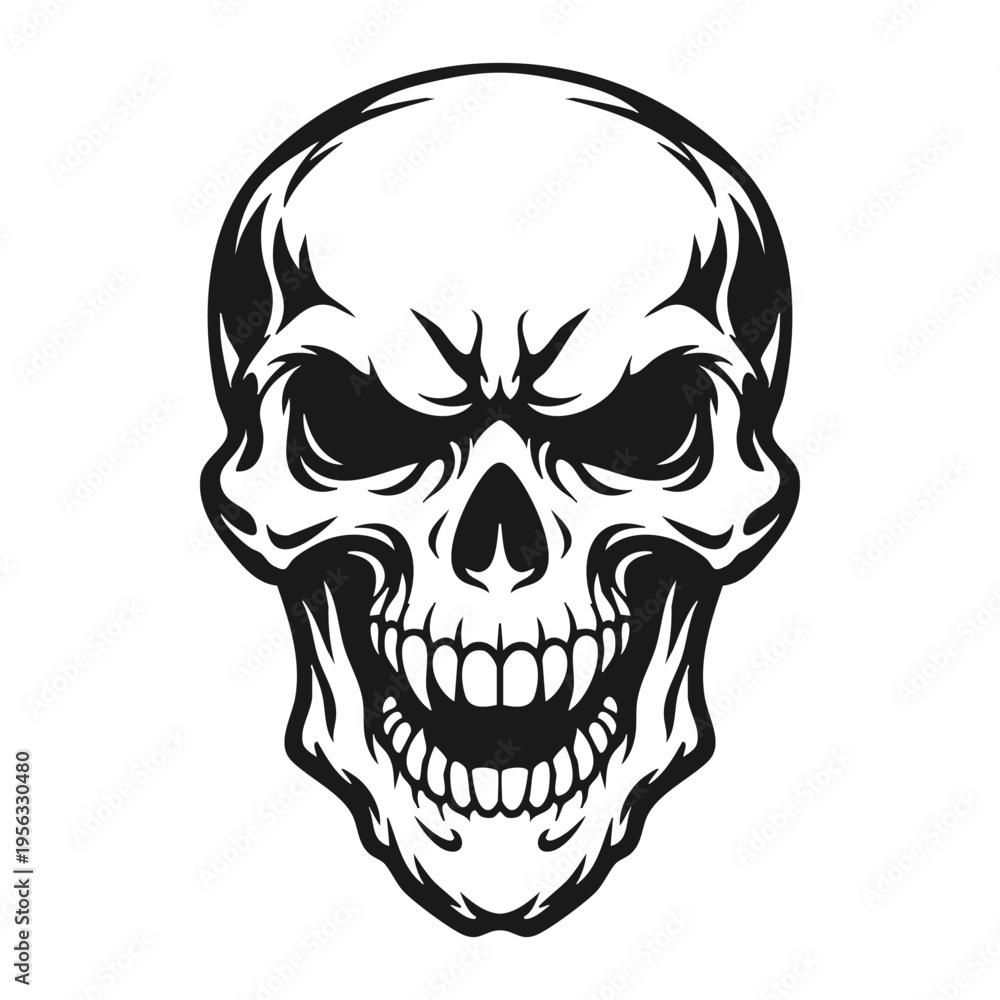 Obraz premium Vector tribal skull logo