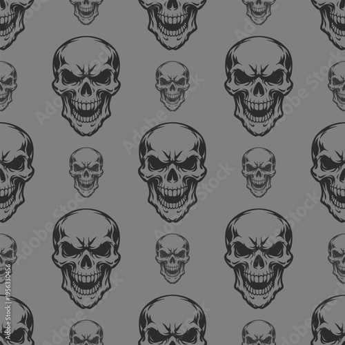 Vector pattern tribal skull logo