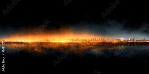 Darkness swallowing city light