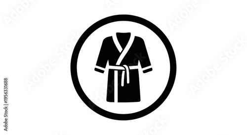 Vector illustration of bathrobe icon, simple style on a transparent background