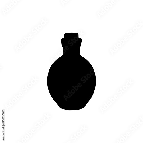 black ceramic vase