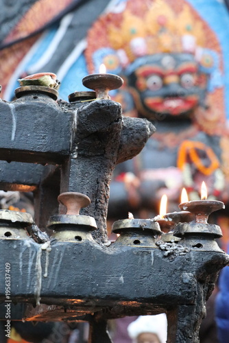 南アジアのネパール世界文化遺産カトマンドゥ盆地、ダルバール広場