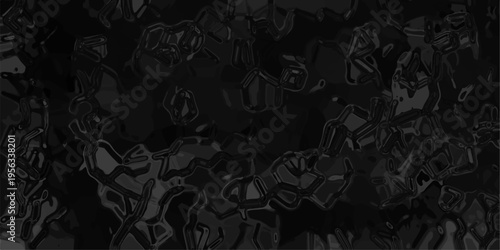 Dark Grayscale Abstract Organic Fluid Texture with Glossy Reflections and Deep Shadows for Moody Backgrounds and Industrial Designs