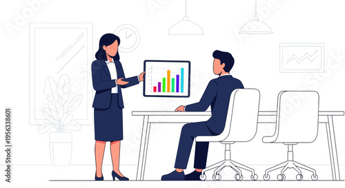 Business Colleagues Reviewing Analytics on Tablet