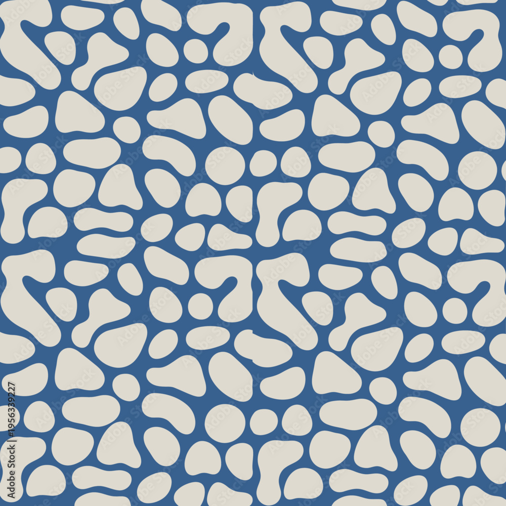 Obraz premium Blue and beige abstract pattern design