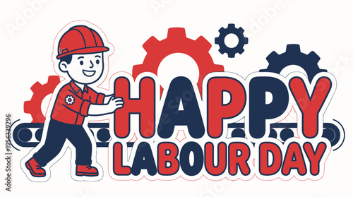 Celebrating Labour Day the Importance of Hard Work and Dedication with a Happy Worker Illustration