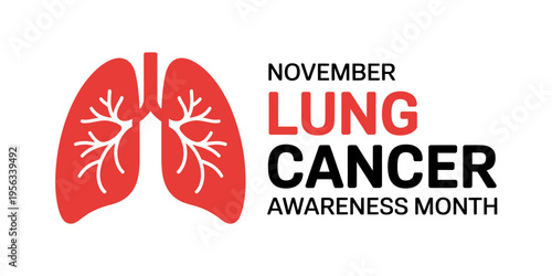 Lung cancer awareness month graphic